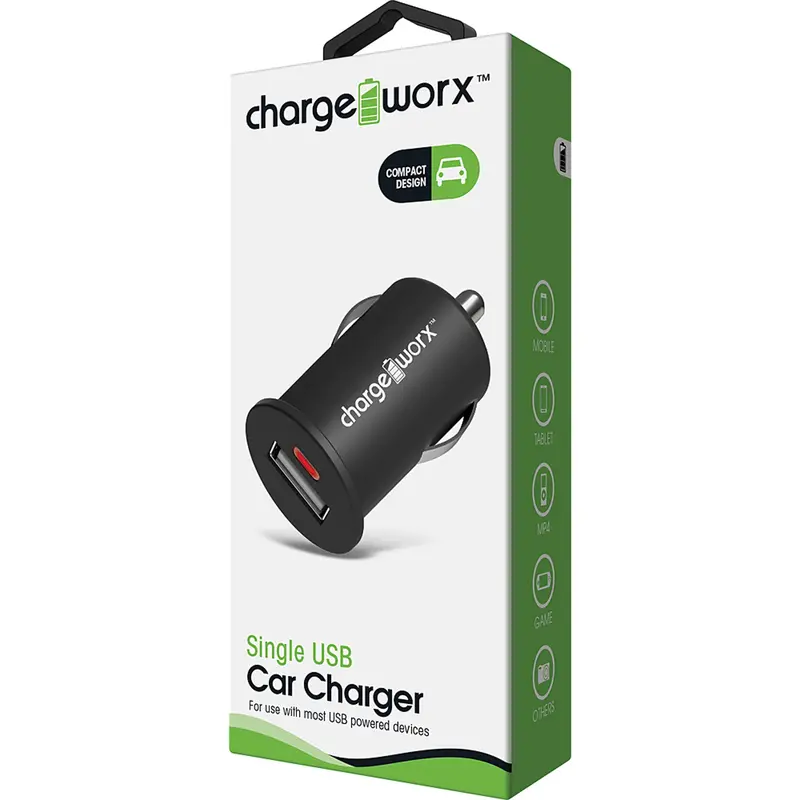 Single Usb Car Charger, Black 1