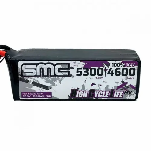 Smc Hcl-Hvp Flight 22.8V 5300Mah 75C Flight Pack Lipo Battery 1