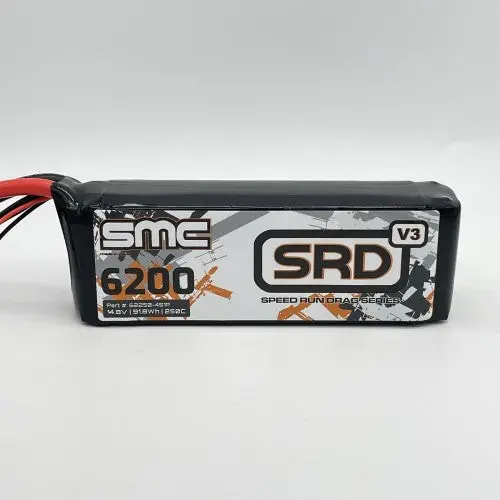 Smc Srd-V3 4S 14.8V 6200Mah 250C Speedrun Lipo Battery 1