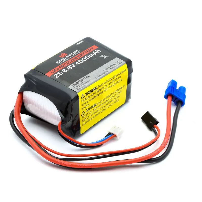 Spektrum Rc 6.6V 4000Mah 2S Life Receiver Battery: Universal Receiver, Ec3 1