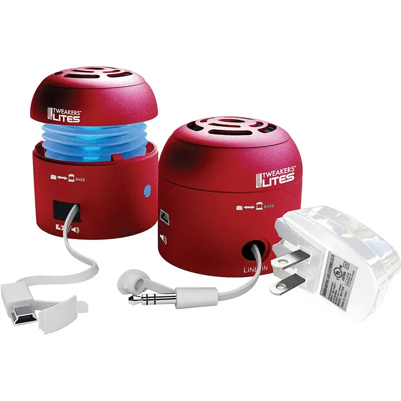 Spkrr2lc1rd Lites Portable Speakers, Red 1