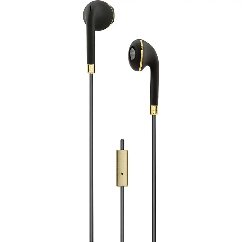 Stereo Earbuds, Black/Gold 1