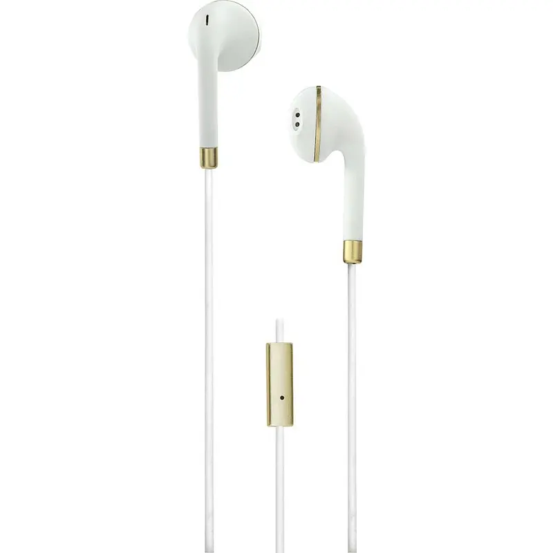 Stereo Earbuds, White/Gold 1