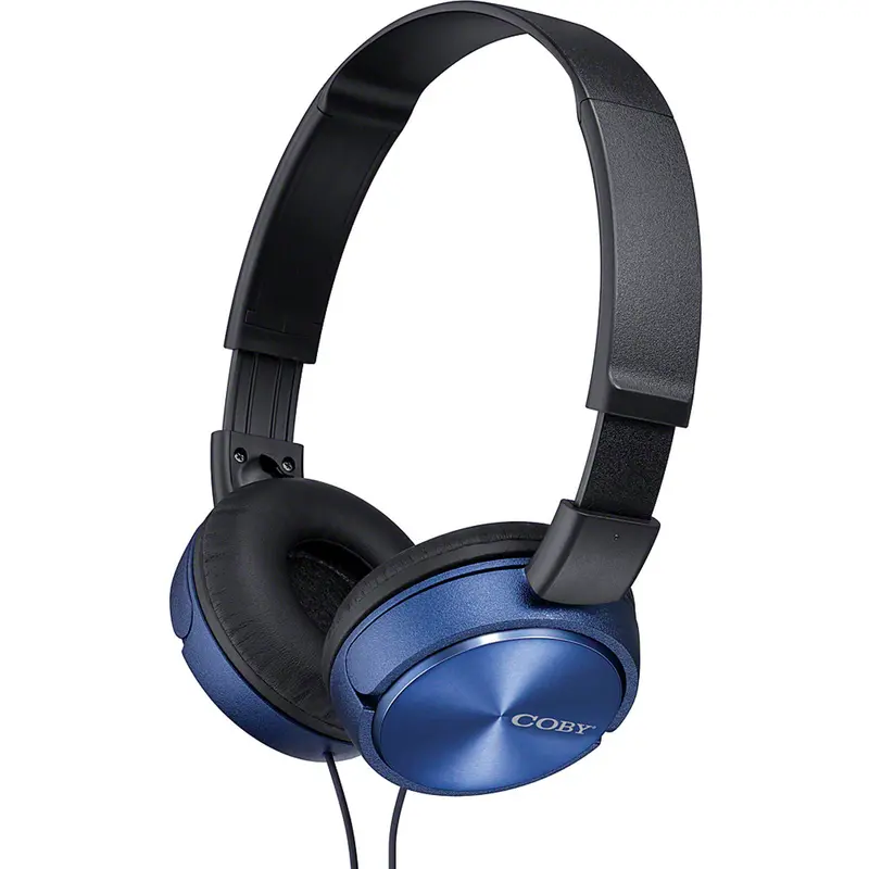 Stereo Headphones W/Mic, Blue 1