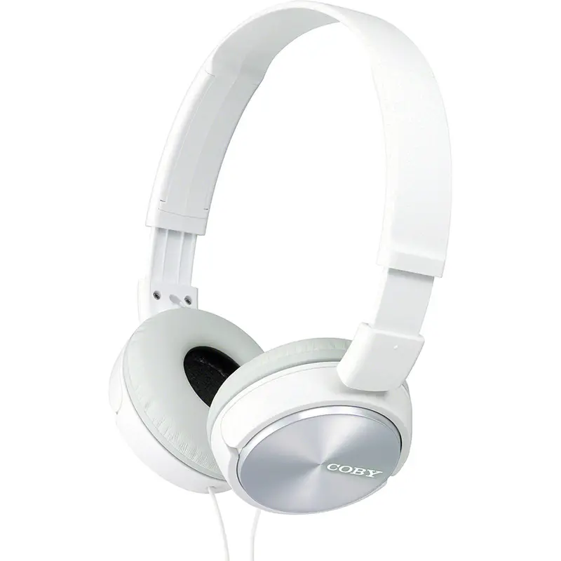 Stereo Headphones W/Mic, White 1