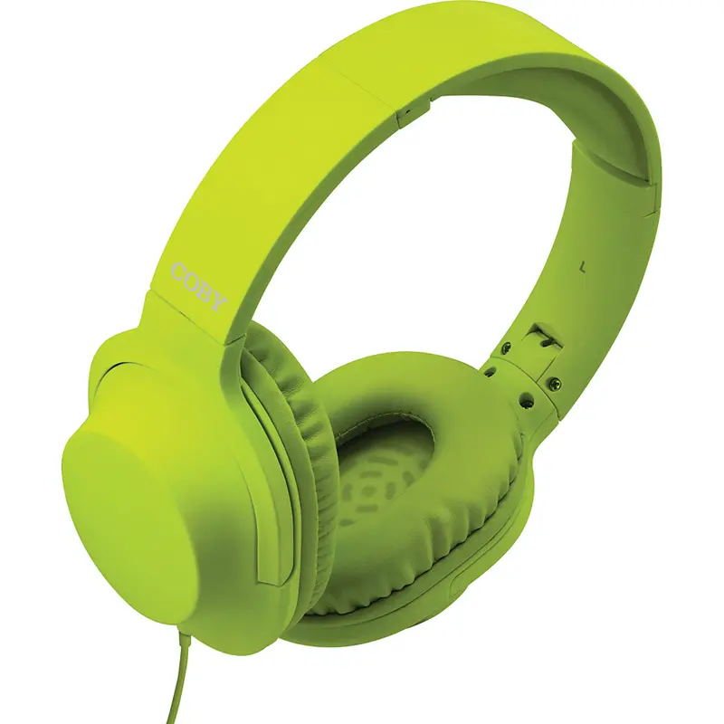 Super Bass Stereo Headphones W/Mic, Green 1