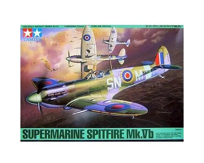 Tamiya 1/48 Supermarine Spitfire Mk Vb Airplane Model Kit 1