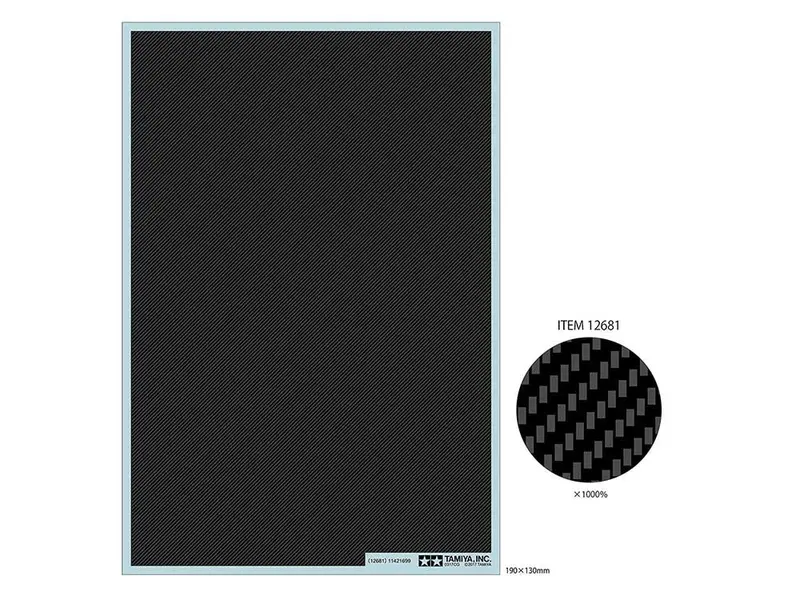 Tamiya Carbon Pattern Decal Sheet (Plain Weave/Fine) 1