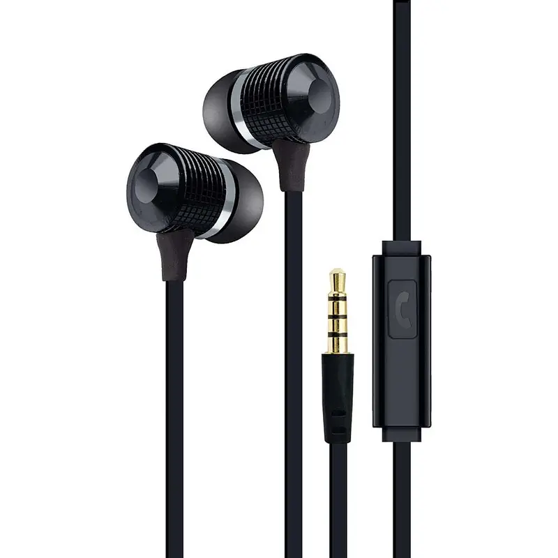 Tangle-Eree Stereo Earbuds W/Mic, Black 1