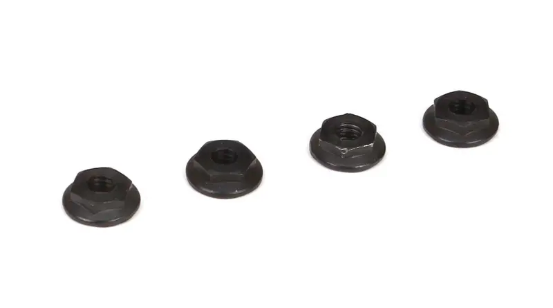 Team Losi Racing 22-4 4Mm Low Profile Serrated Nuts (4) 1