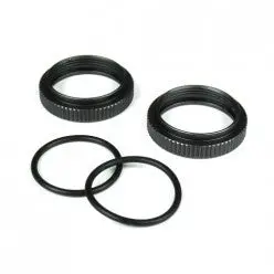 Tekno Rc Aluminum Shock Adjustment Nut Set (Gun Metal) (2) 1