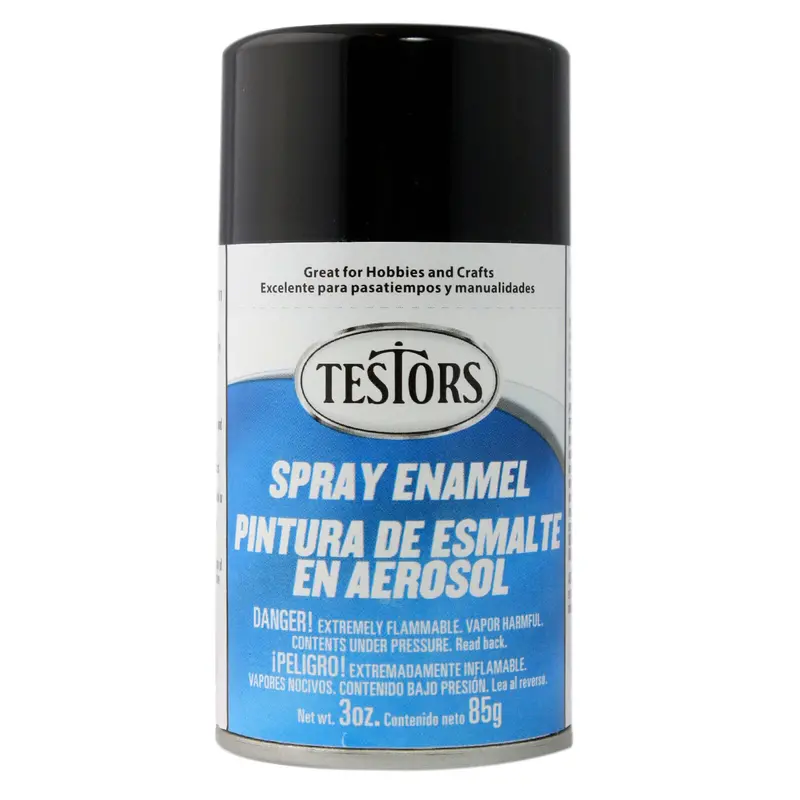 Testors Spray 3 Oz Black 1