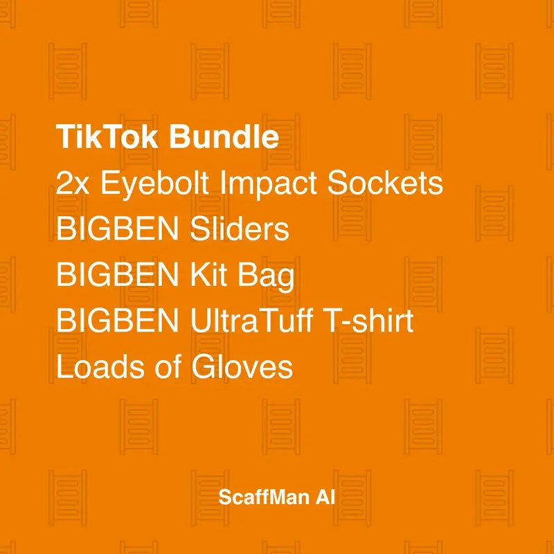 Tiktok Bundle: T-Shirt, Kit Bag, Sliders, Gloves And Sockets 1
