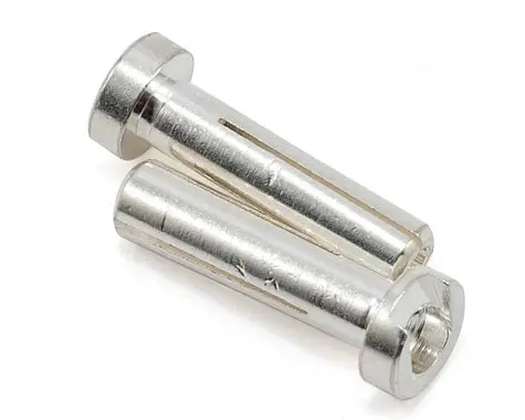 Tq Wire 4Mm Low Profile Male Bullet Connectors (Silver) (18Mm) (2) 1