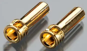 Tq Wire 5Mm Flat Male Bullet Connectors (Gold) (18Mm) (2) 1