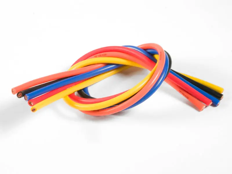 Tqw 13 Gauge Super Flexible Wire- 1' Ea. Black, Red, Blue, Yellow, Orange 1