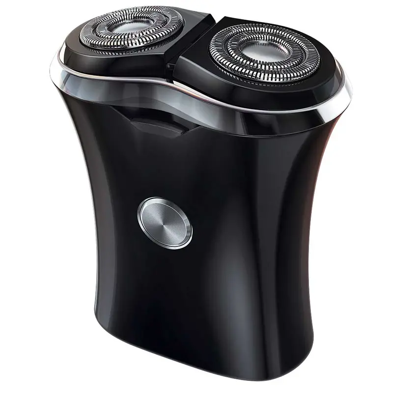 Travel Shaver W/Dual Rotary Shaving Heads, Black 1