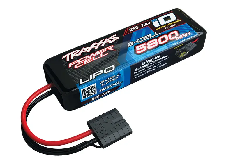 Traxxas 5800Mah 7.4V 2-Cell 25C Lipo Battery W/ Id Connector 1