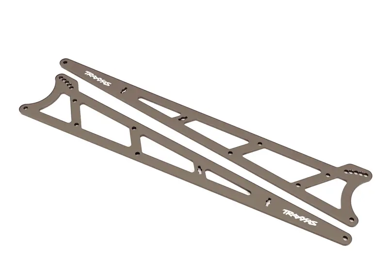 Traxxas Aluminum Wheelie Bar Side Plates (Charcoal Gray) (2) 1