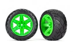 Traxxas Anaconda 2.8" Pre-Mounted Tires W/Rxt Wheels (2) (Green) W/12Mm Hex 1