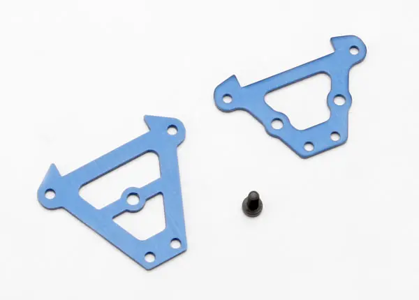 Traxxas Front & Rear Aluminum Bulkhead Tie Bars (Blue) 1