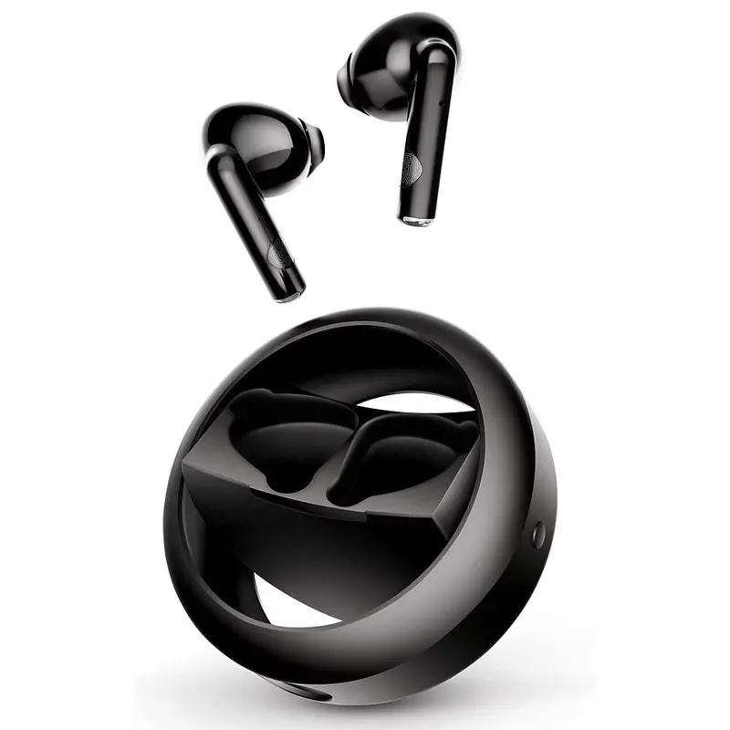 True Wireless Earbuds With Rotating Case, Black 1