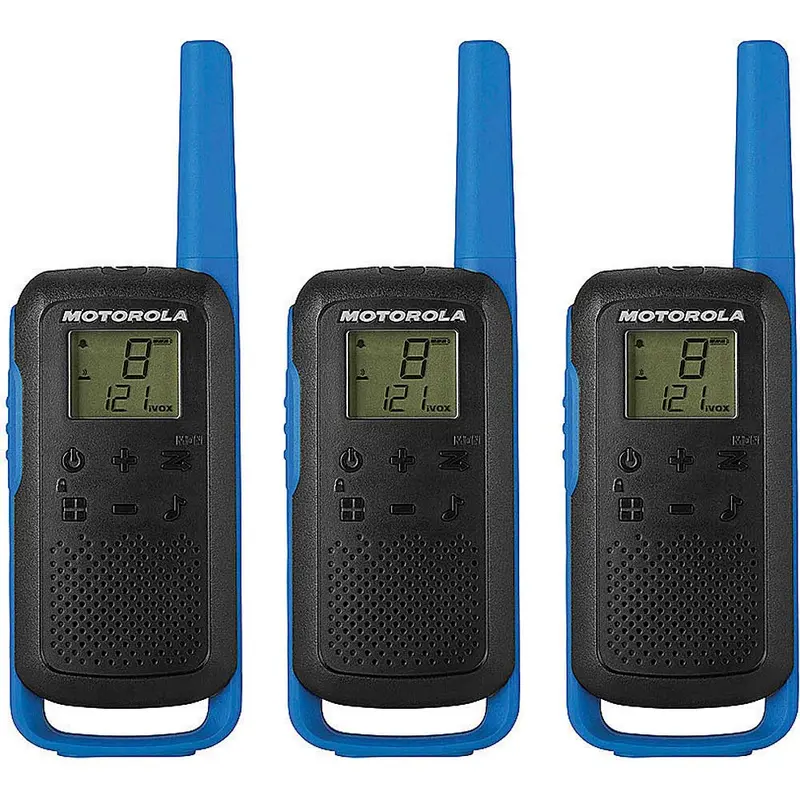 Two-Way Radio Black W/Blue Three-Pack 1
