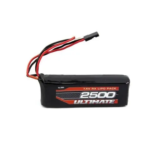 Ultimate Racing 7.4V 2500Mah Lipo Flat Receiver Pack (Jr) 1