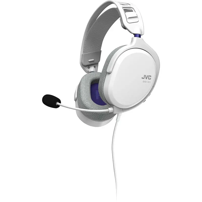 Ultra Lightweight Wired Gaming Headset With Detachable Microphone, White 1
