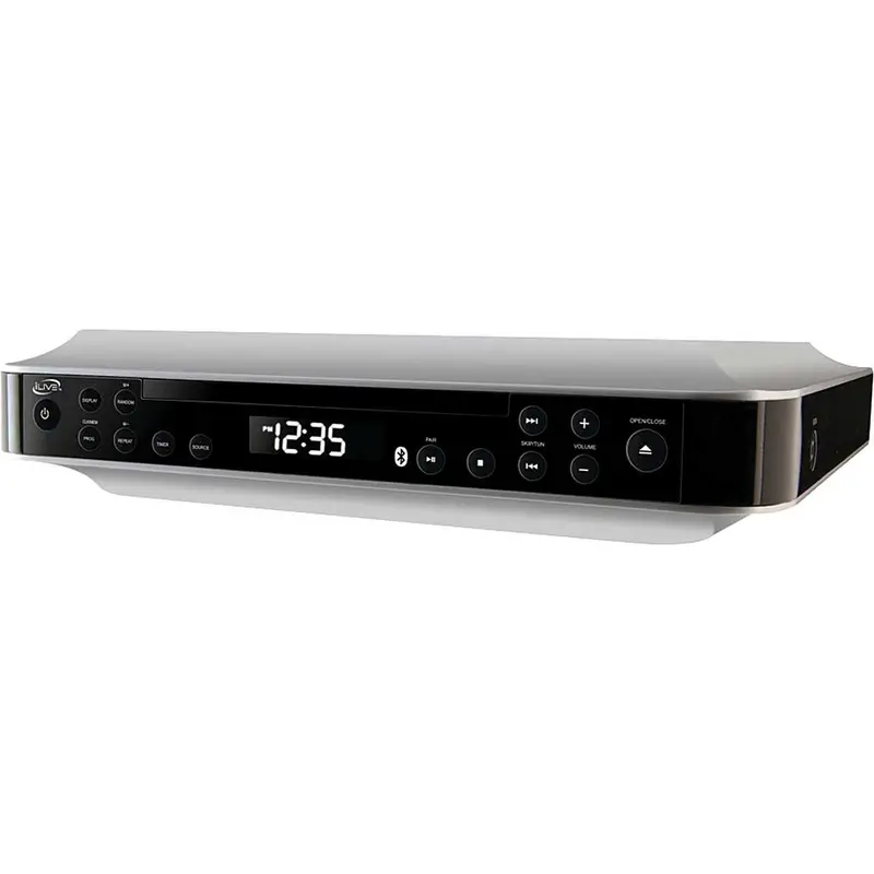 Under Cabinet Speaker System W/ Bluetooth®, Am/Fm Radio, Silver 1