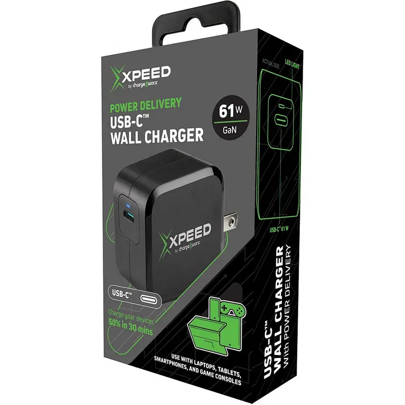 Usb-C Wall Charger W/Power Delivery, Black 1