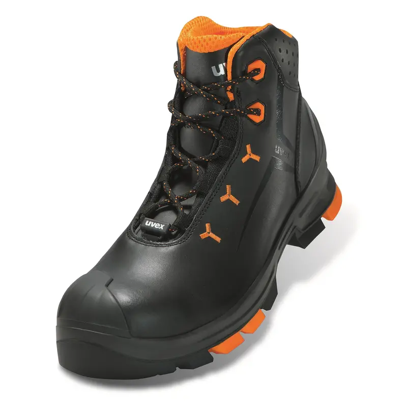 Uvex 2 Metal Free Safety Boots - Black & Orange 1
