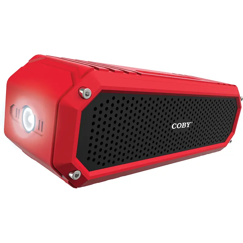 Water-Resistant, Portable Bluetooth®® Speaker, Red 1
