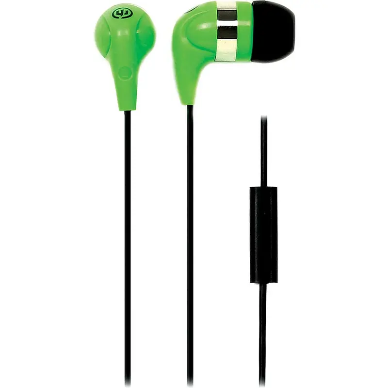 Wi-2151 "Jaw Breaker" Earbuds W/ Mic, Green 1