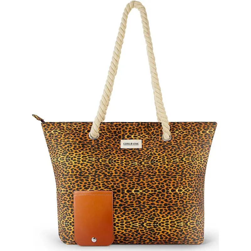 Wine Tote Bag, Leopard 1