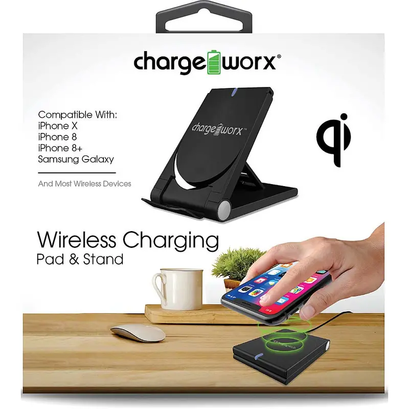 Wireless Charging Folding Stand, Black 1