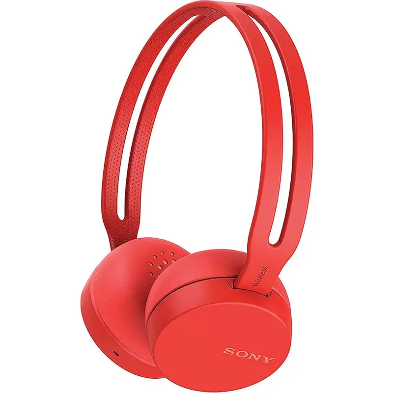 Wireless On-Ear Headphones, Red 1