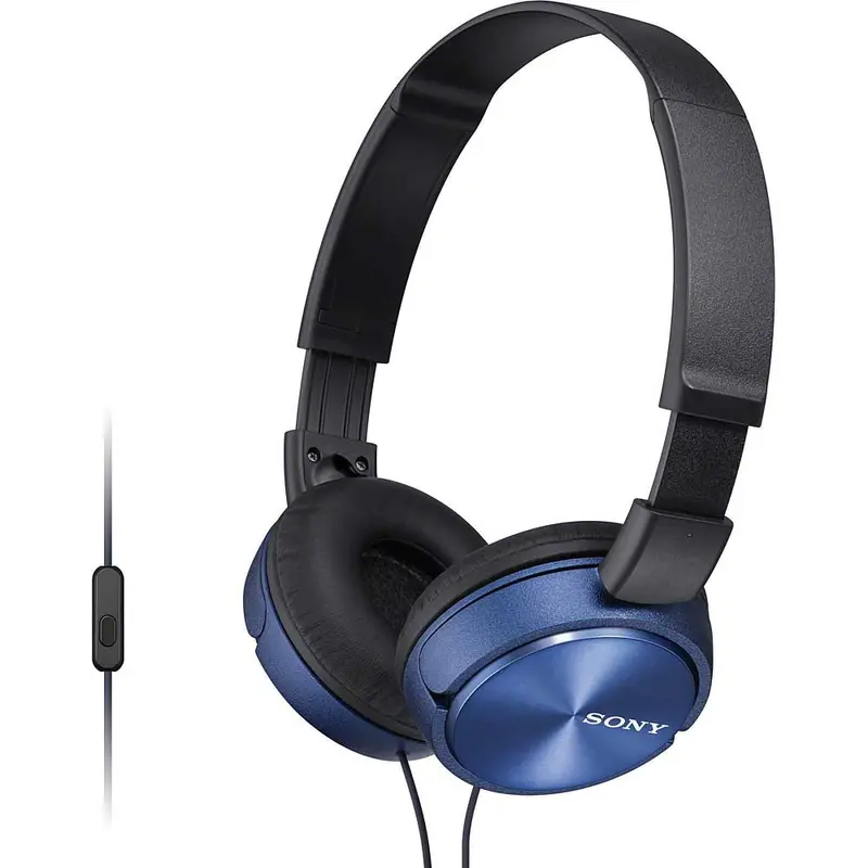 Zx Series Headphones With Mic & Remote, Blue 1