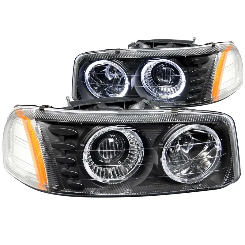 Anzo Usa 111192 Dual Projector Headlights With Halo Rings – Clear Lens & Black Housing 1