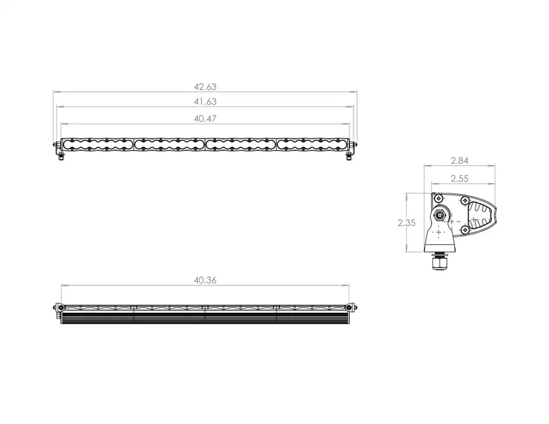 Baja Designs S8 Series 40-Inch Amber Led Light Bar – Driving Combo Pattern 1