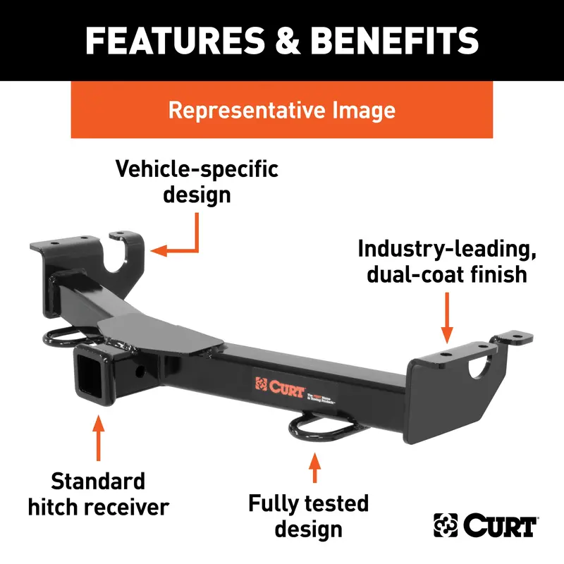 Curt 2-Inch Front Receiver Hitch – Custom-Fit For Select Dodge And Ram 3500 Models 1
