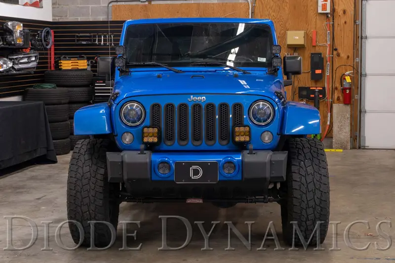 Diode Dynamics Ss5 Led Pod Light Kit – Pro Yellow Driving Lights For 2007–2018 Jeep Jk Wrangler 1