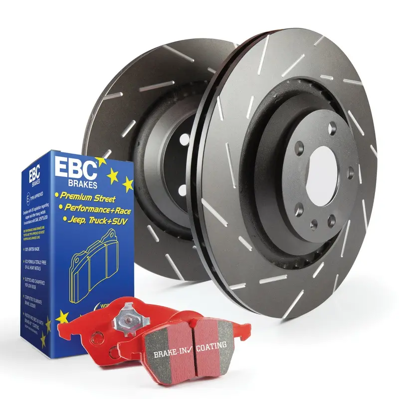 Ebc Brakes S4Kf1160 Sport Brake Kit – Redstuff Pads + Usr Drilled & Slotted Rotors 1