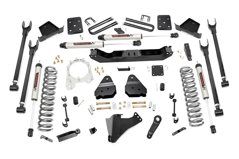 Rough Country 6-Inch 4-Link Lift Kit – For 2017–2019 Ford F-250/F-350 4Wd Diesel (No Rear Overloads) 1