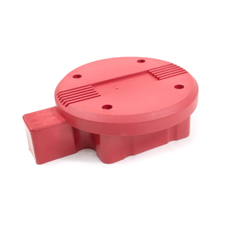 Top Street Performance Hei Distributor Dust Cover – Red Round-Style Design 1
