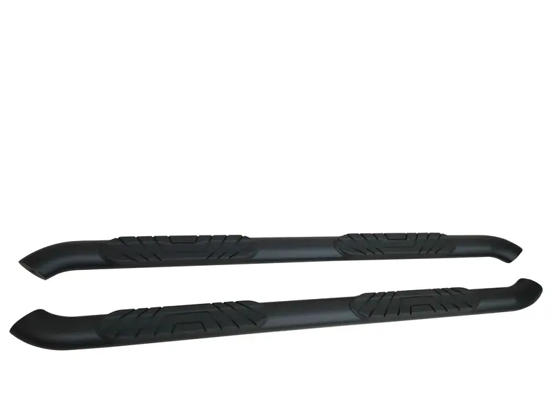 Trailfx A1006B 4-Inch Oval Bent Rocker Panel Mount – Powder-Coated Titanium Black 1