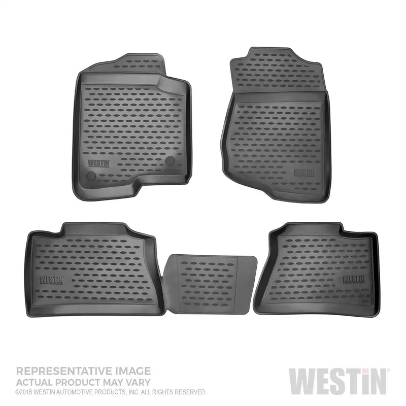 Westin 74-06-51037 Profile Floor Liners – Front + Second Row, Rubberized Black 1